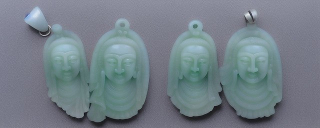 蓝水翡翠观音吊坠