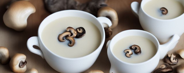 菌菇牛奶汤的做法