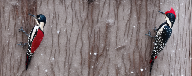 啄木鸟如何过冬